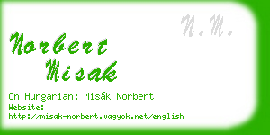 norbert misak business card